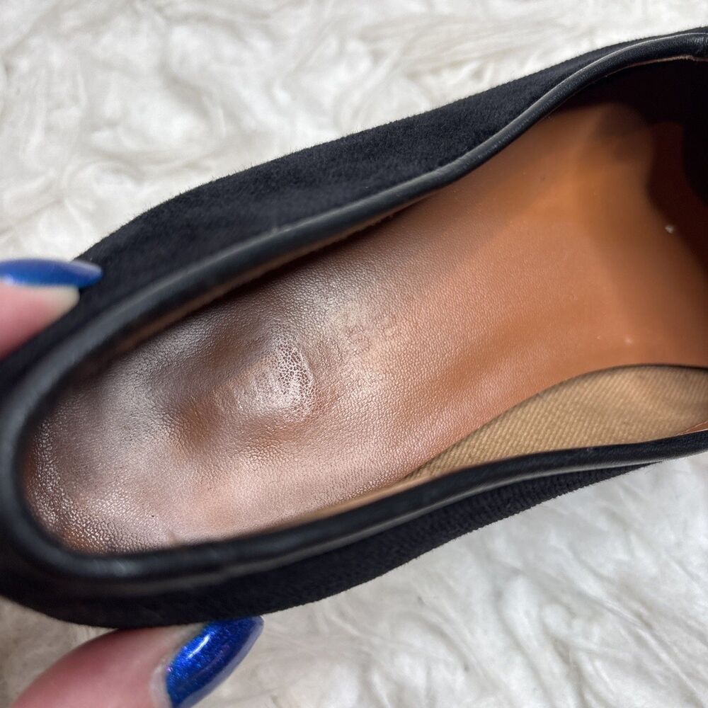 Jon Josef Black Velvet Gatsby Shield Emblem Leather Loafers Flats Shoes Size 7.5 - Picture 6 of 16